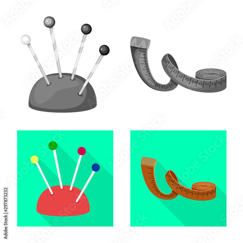 Isolated object of craft and handcraft logo. Set of craft and industry stock symbol for web.