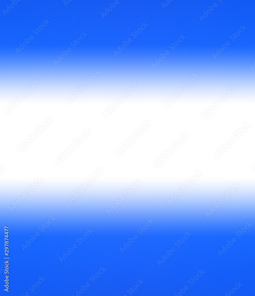 Blue banner with white blank copy space. Empty gradient background with