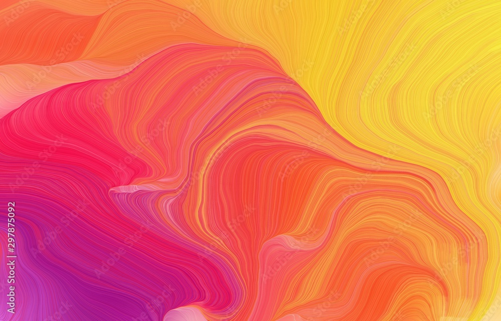 futuristic wavy motion speed lines background or backdrop with indian red, pastel orange and tomato colors. good for design texture - obrazy, fototapety, plakaty 