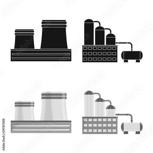 Isolated object of production and structure icon. Set of production and technology stock symbol for web.