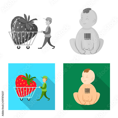 Vector design of test and synthetic icon. Set of test and laboratory vector icon for stock.