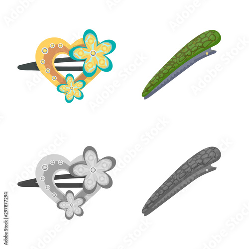 Vector design of beauty and fashion logo. Collection of beauty and female vector icon for stock.