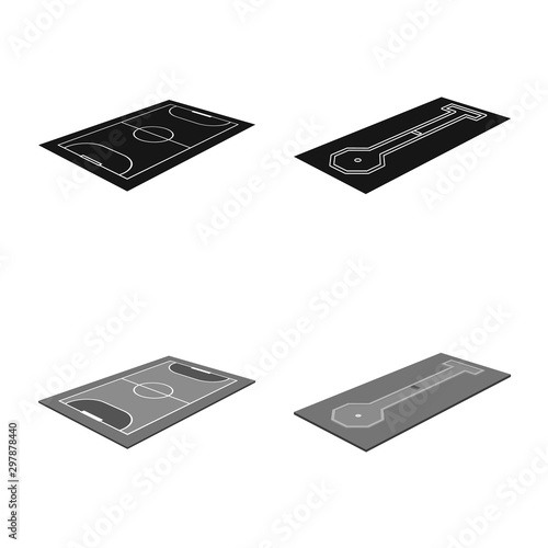 Vector design of playground and sport icon. Set of playground and scene stock symbol for web.