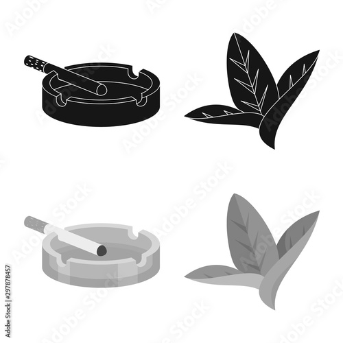 Vector illustration of accessories and harm icon. Collection of accessories and euphoria stock symbol for web.