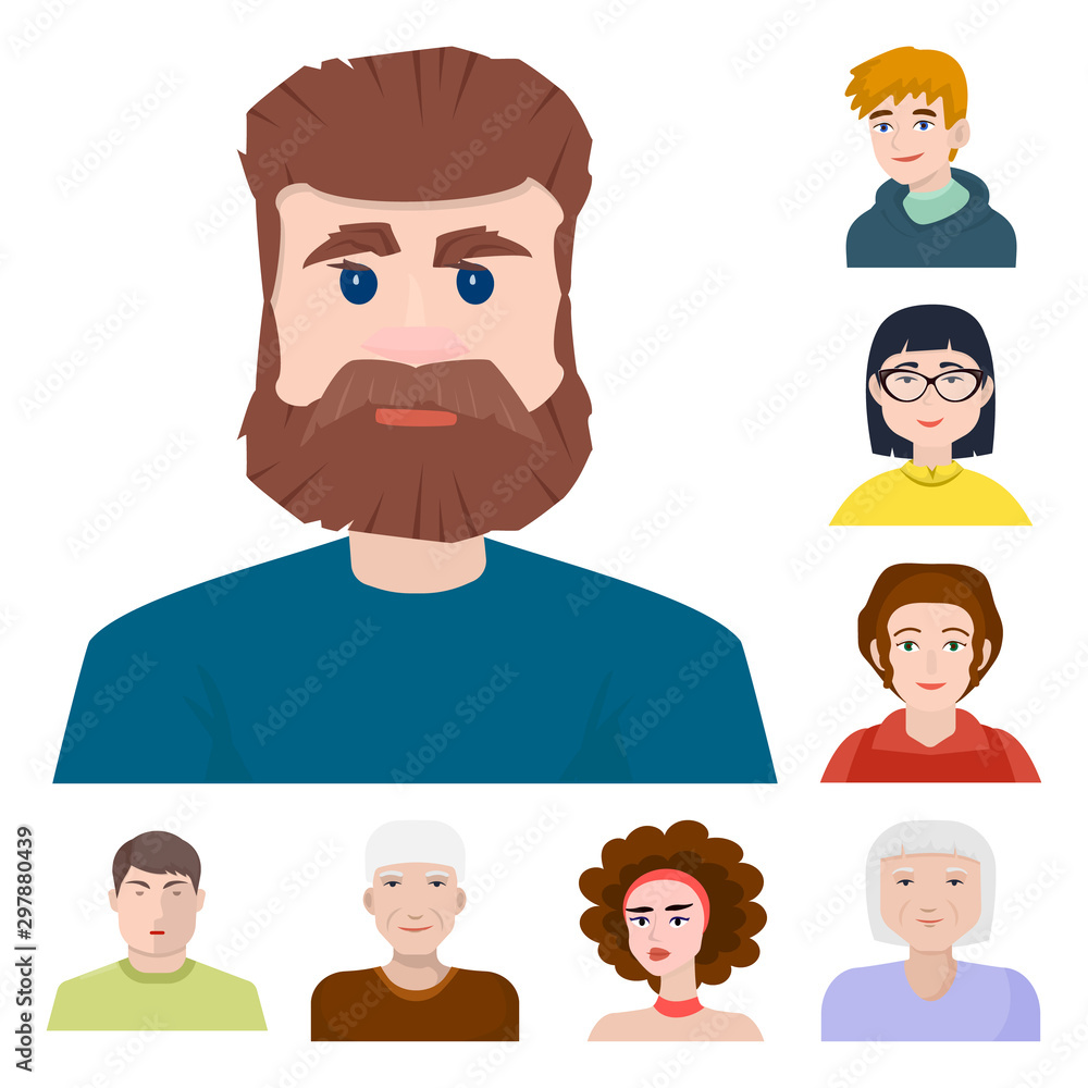 Vector design of people and avatar symbol. Set of people and portrait stock symbol for web. Vector design of people and avatar symbol. Set of people and portrait stock symbol for web.