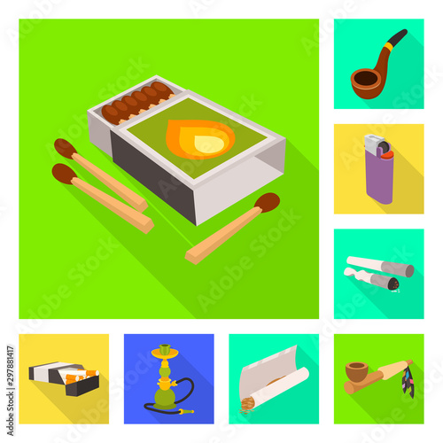 Vector design of accessories and harm logo. Set of accessories and euphoria stock vector illustration.