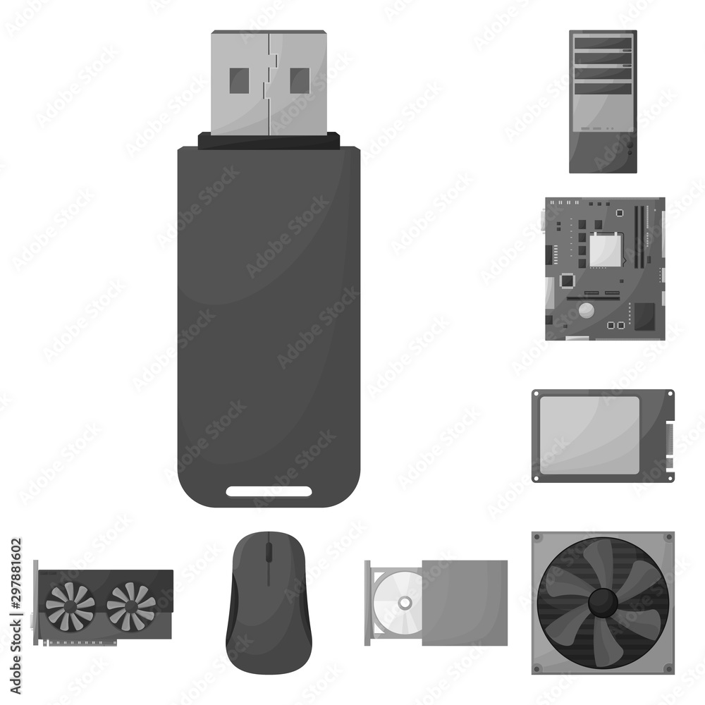 Vector illustration of desktop and technology sign. Set of desktop and device stock symbol for web. Vector illustration of desktop and technology sign. Set of desktop and device stock symbol for web.