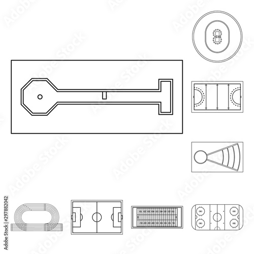 Vector design of plan and sport symbol. Collection of plan and game stock vector illustration.