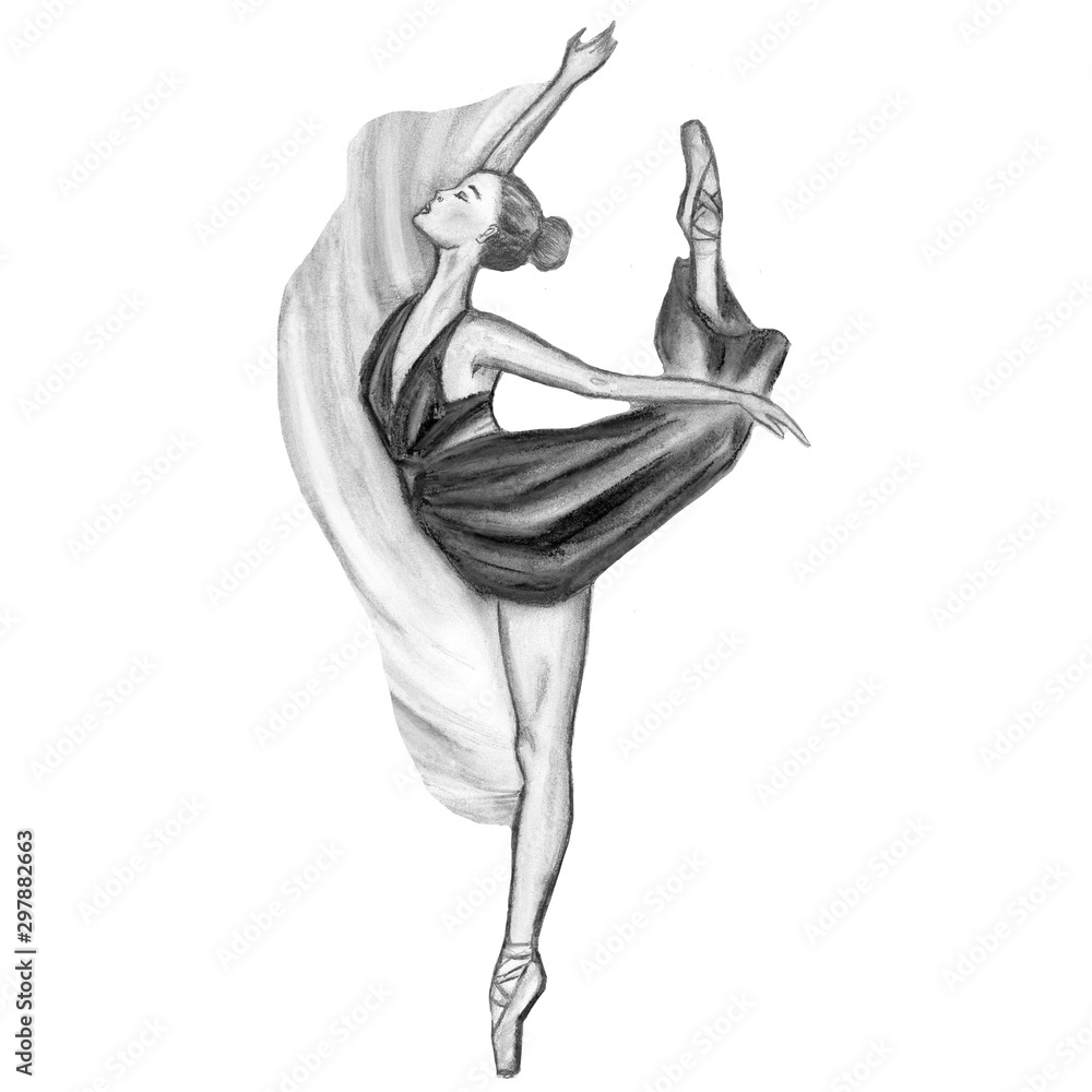 Modern pencil sketch on lined paper, pair dance choreography - AI Generated  Artwork - NightCafe Creator