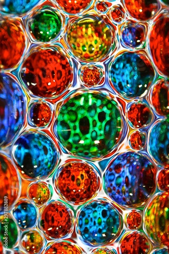 Obraz na płótnie abstract background with glass balls or bubbles