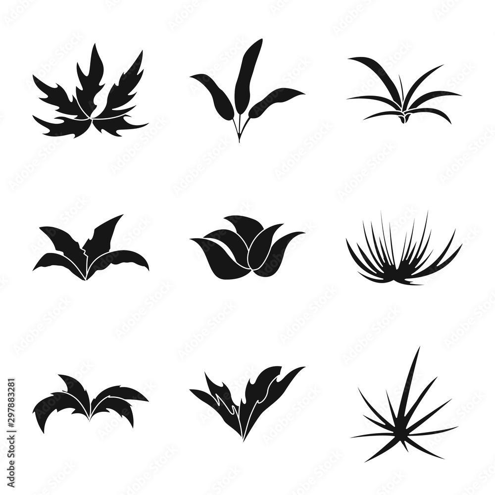 Fototapeta premium Isolated object of nature and environment icon. Collection of nature and grass stock vector illustration.