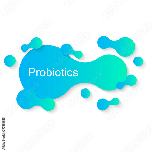 Probiotics bacteria logo. Simple flat style trend modern logotype graphic design isolated on white background. Prebiotic, Lactobacillus Vector Icon Design