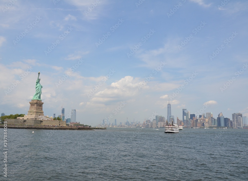 statue of liberty monument and river water in New York