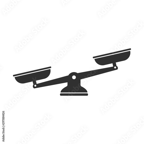 Vector scales Icon, isolated on white bacground.