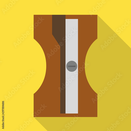 Vector design of sharpener and mechanical sign. Graphic of sharpener and metal stock symbol for web.