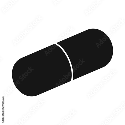 Vector design of capsule and drug logo. Web element of capsule and medicine vector icon for stock.
