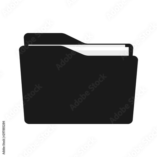 Folder icon template color editable. Folder symbol vector sign isolated on white background illustration for graphic and web design.