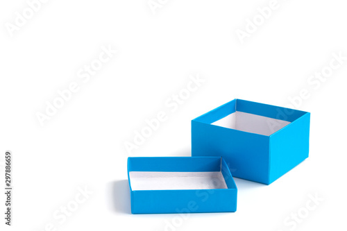 blue box isolated on white background