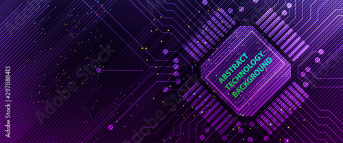 Artificial intelligence. Technology web background. Virtual concept