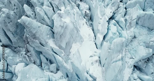 Wallpaper Mural Aerial view of Folgefonna glacier top surface. Melting ice cap. Blue ice. Glacial pikes. Norway. Torontodigital.ca