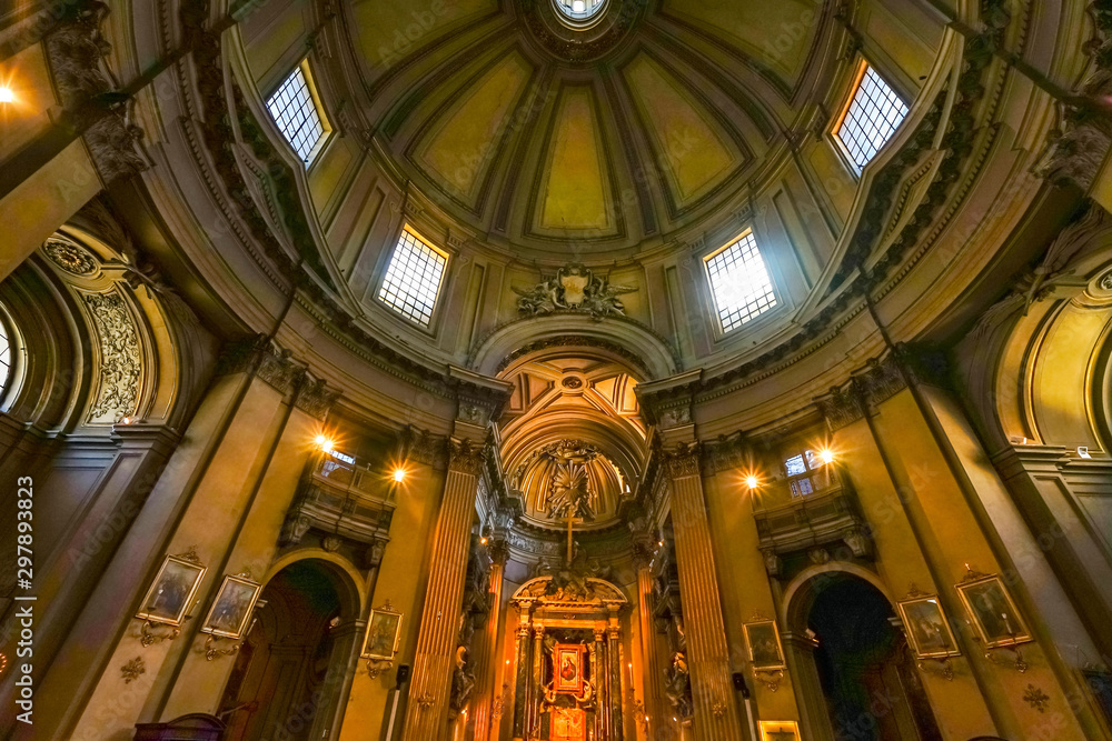 Altar Santa Maria dei Miracoli Church Piazza Popolo Rome Italy