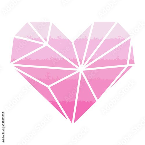 heart on the white backround icon vector