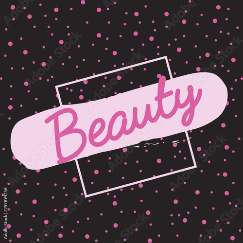 makeup icon beauty vektor pink backround design