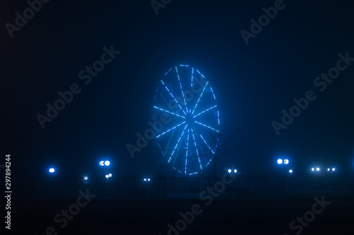 Ferris wheel in the fog