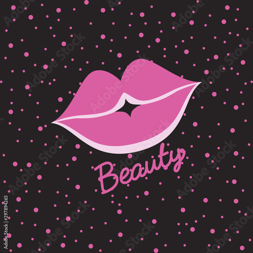 makeup icon beauty vektor pink backround design