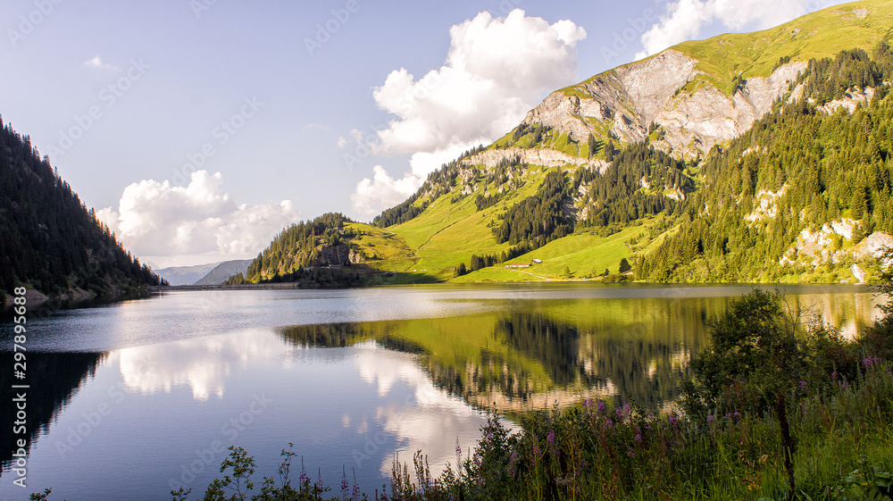 lake in Alps mountains