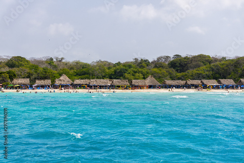 tropical beach in caribbean cartagena colombia baru
