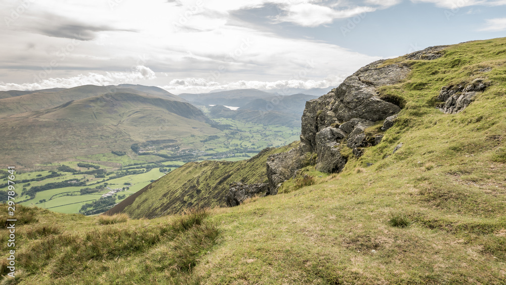 Fototapeta premium Lake District view from a mountain