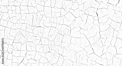 Old cracked white paint texture surface background