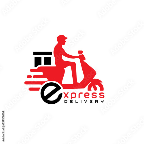 Creative & Modern scooter,motorcycle express delivery  logo design template vector eps for transportation company, business Or industry purpose ready to use