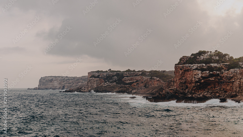 Mediterranean waves embrace the entire coast of the Mallorcan island