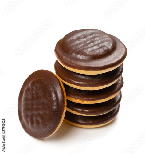 Tela Round chocolate jaffa cake or biscuit cookie filled with natural jam