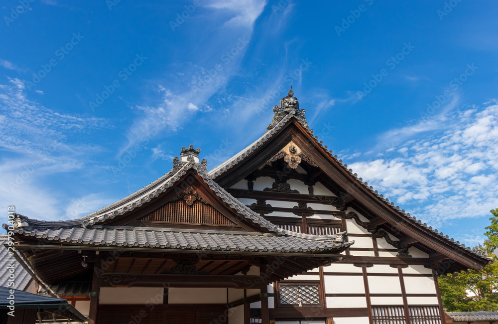 Cloudy Sky over traditional building in Kyoto Japan Cloudy Sky over traditional building in Kyoto Japan