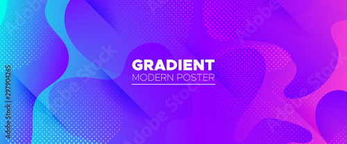 Bright 3d Fluid Shapes. Geometric Background. 