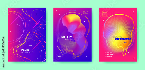 Neon Dj Flyer. Electronic Party. Colorful Minimal 