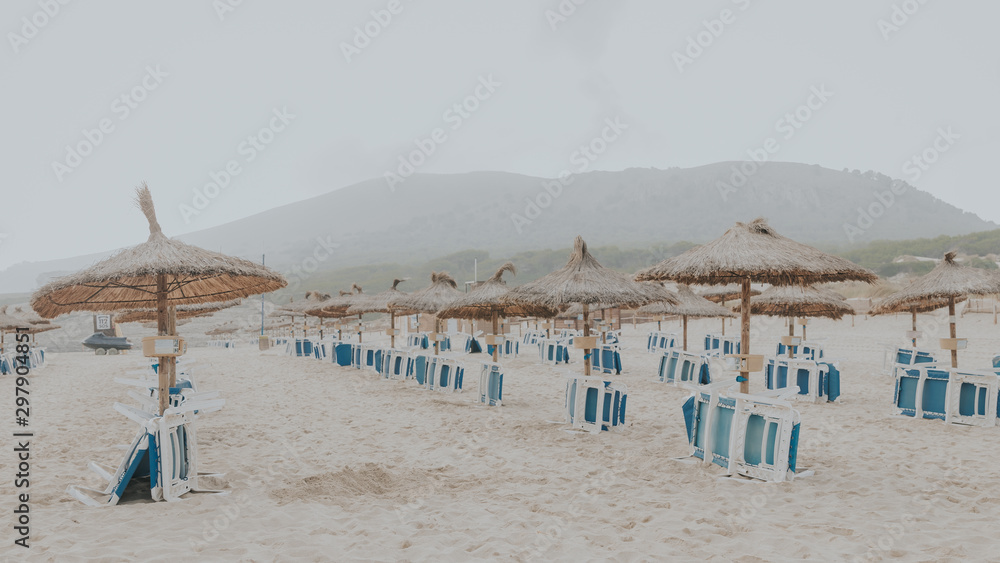 umbrella and chairs on beach umbrella and chairs on beach