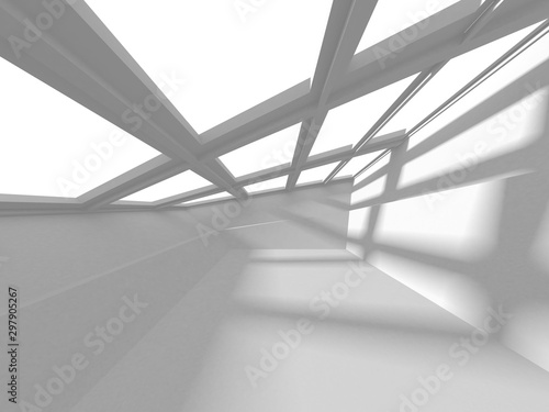 Futuristic White Architecture Design Background