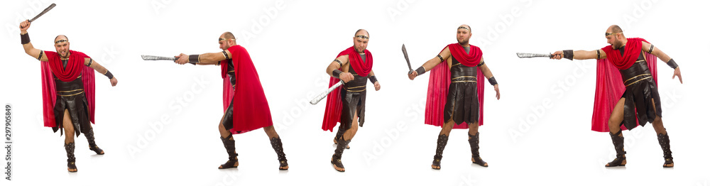 Gladiator isolated on white background Gladiator isolated on white background