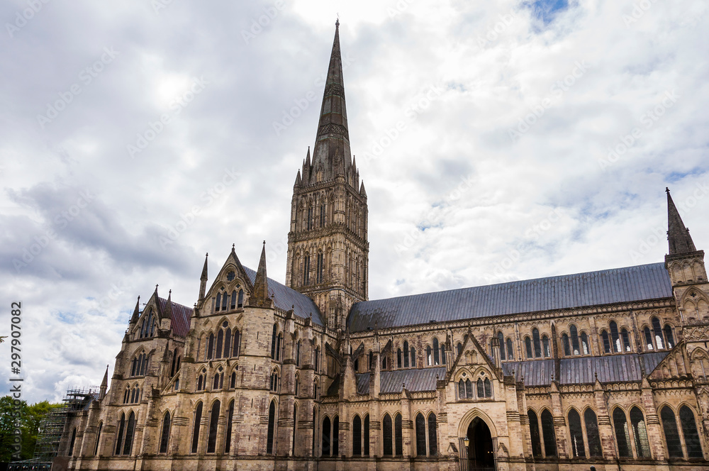 Salisbury, Kathedrale, Altstadt, Stadt, Wiltshire, Südengland, Frühling, England