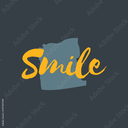 Smile font design vector illustration graphic background