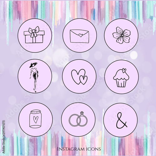 beauty icons backround vector design pink icon