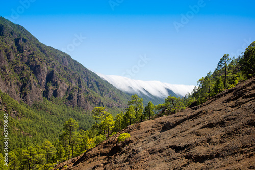 rolling clouds phenomenon, 4k Time lapse clip of cumbrecita mountains photo