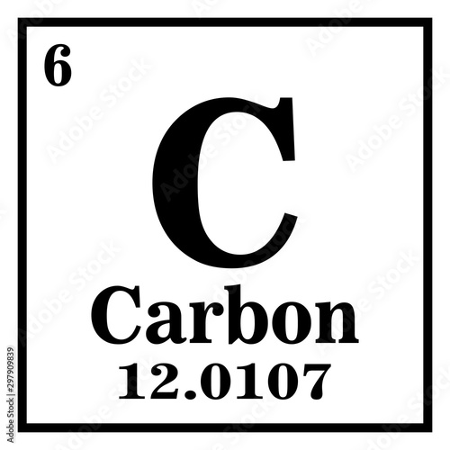 Periodic Table of Elements - Carbon Vector illustration eps 10