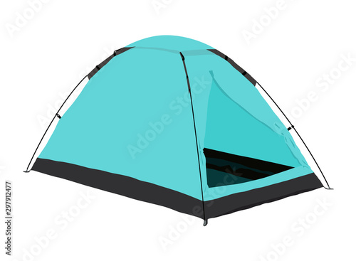 vector tent blue vector illustration isolated