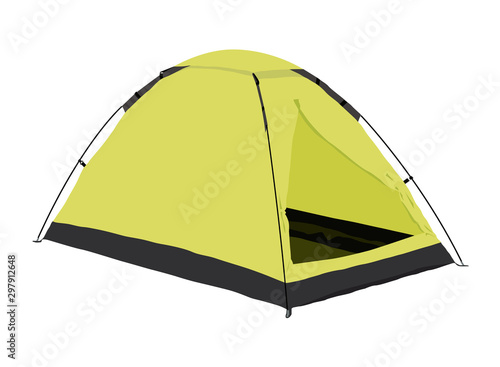 tent yellow vector vector illustration isolated