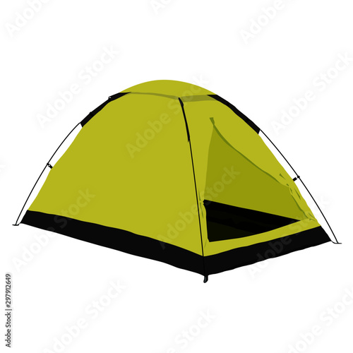 tent yellow vector vector illustration isolated
